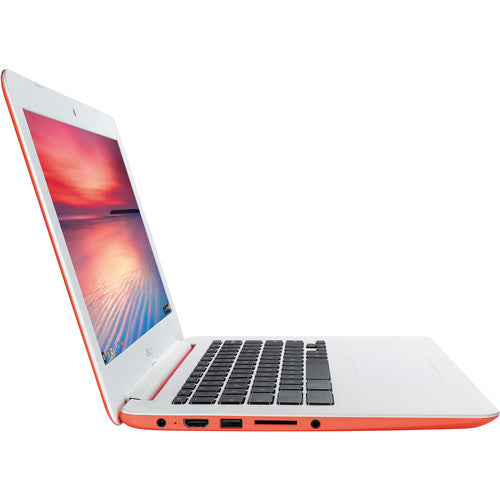ASUS Chromebook C300MA 13.3" Intel Celeron 2GB 16GB SSD Red -ENGRAVED