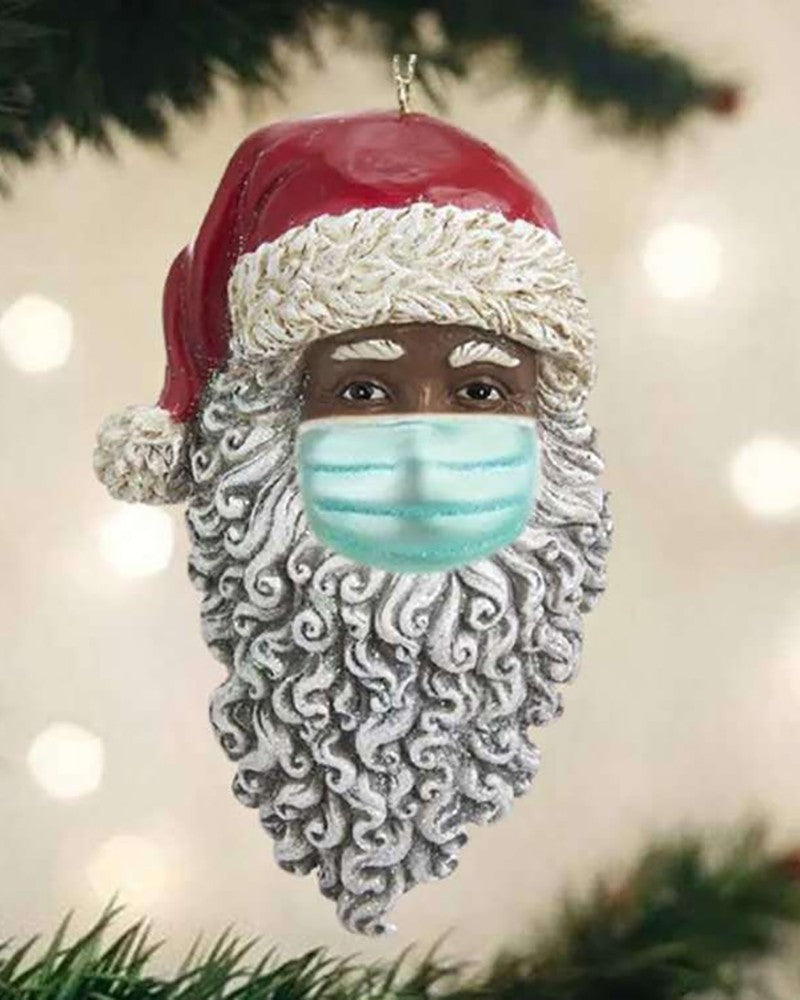Santa Family Christmas Party Facemask Ornament 2020 with Face Mask and Toilet Paper