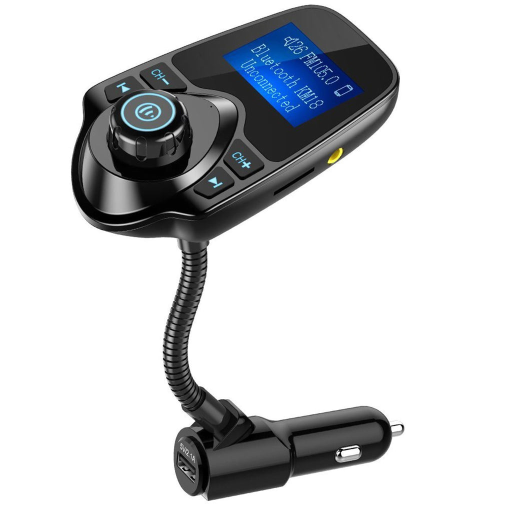 Bluetooth Wireless In-Car FM Transmitter Radio Adapter w/5V 2.1A USB Port