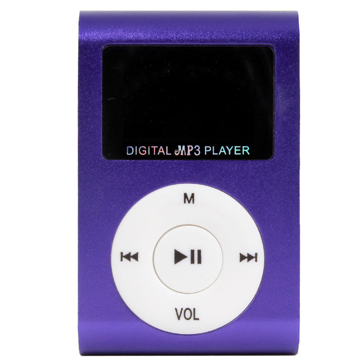 Mini Digital MP3 Player With Micro SD Slot in Purple