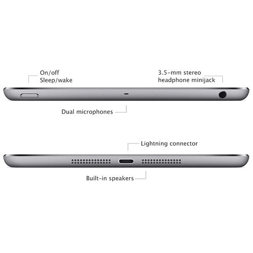 Apple iPad mini 2 w/Retina Display 32GB Wifi + Cellular LTE in Space Gray MF080LL/A