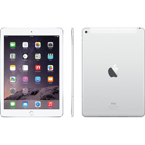 Apple iPad Air 2 with Wi-Fi + Cellular 64GB in White & Silver - MH2N2LL/A