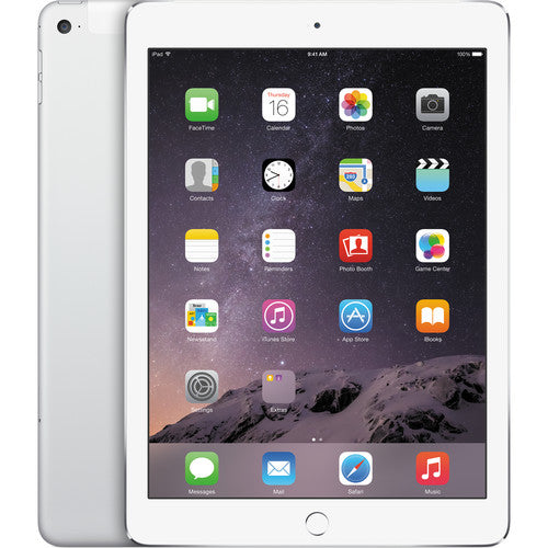 Apple iPad Air 2 with Wi-Fi + Cellular 64GB in White & Silver - MH2N2LL/A