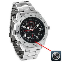 8GB Digital Camera Spy Watch with Built-In Microphone in Silver