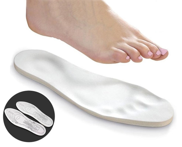 4 Pairs: Unisex Memory Foam Insoles with Arch Support and Cut-To-Fit Size Template