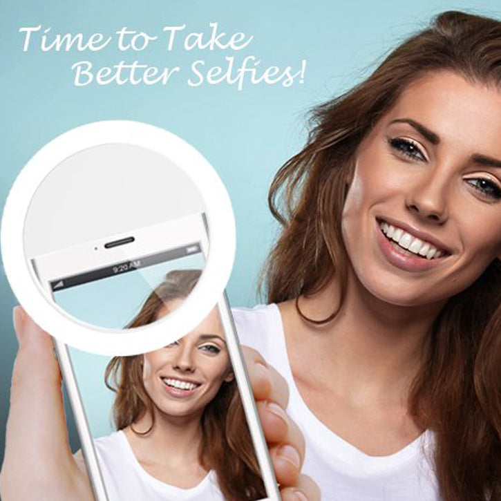 Portable LED Selfie Ring Fill Light for Phone Cameras iPads Tablets Etc.