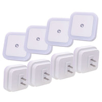 4 Pack: LED Night Light Lamp with Sensor Auto On/Off Dusk to Dawn in White