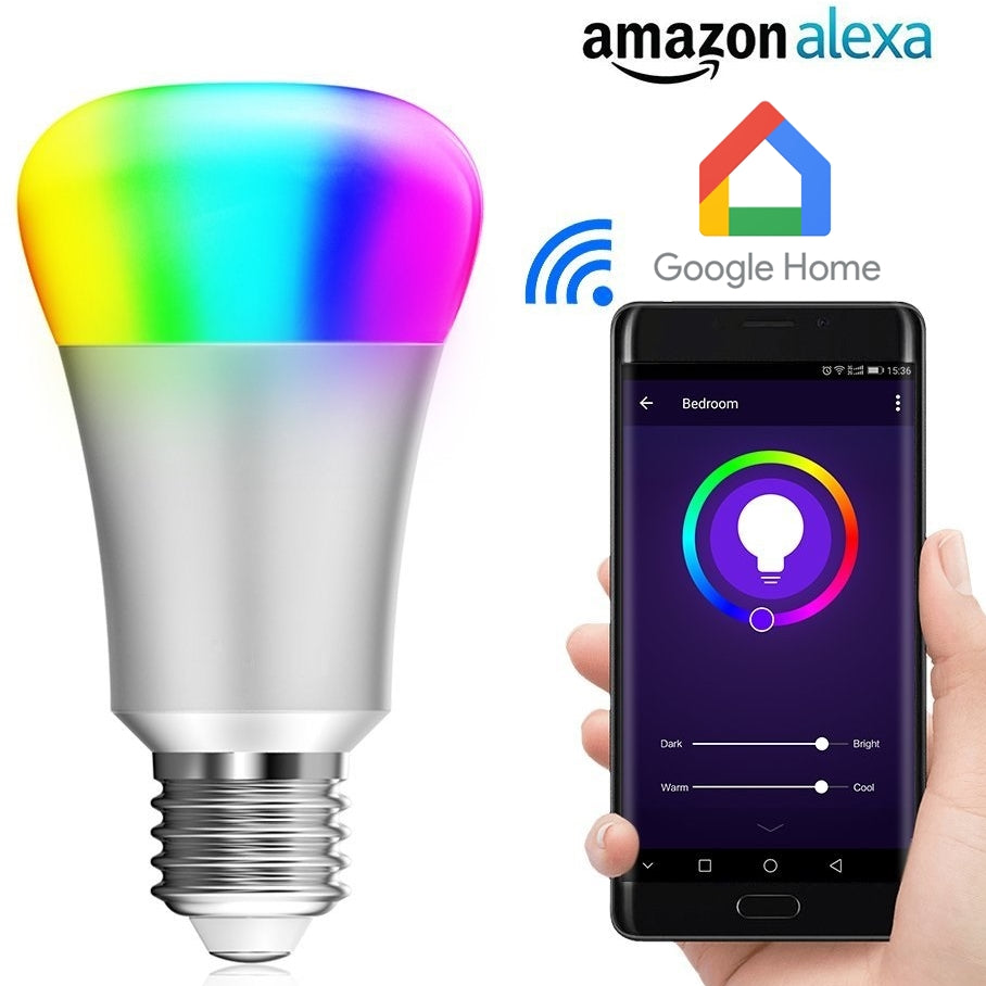 Multicolored Smart LED Bulb Compatible with Alexa & Google