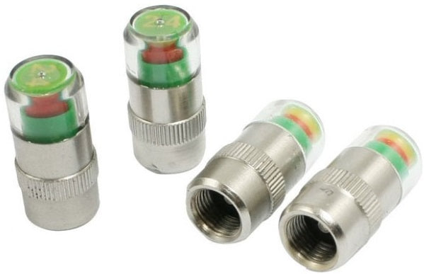 Tire Valve Stem Cap Pressure Monitor - 4 Pack
