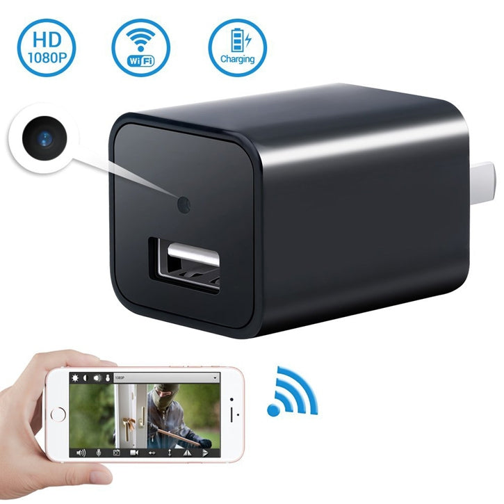 Spy Camera USB Wall Charger 1080P & WiFi Viewing