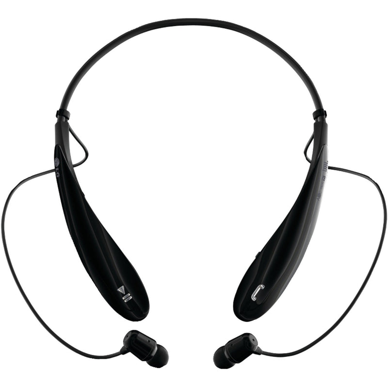 LG Tone HBS-800 Rechargeable Bluetooth Stereo Headset w/Microphone & Retractable Earbuds in Black