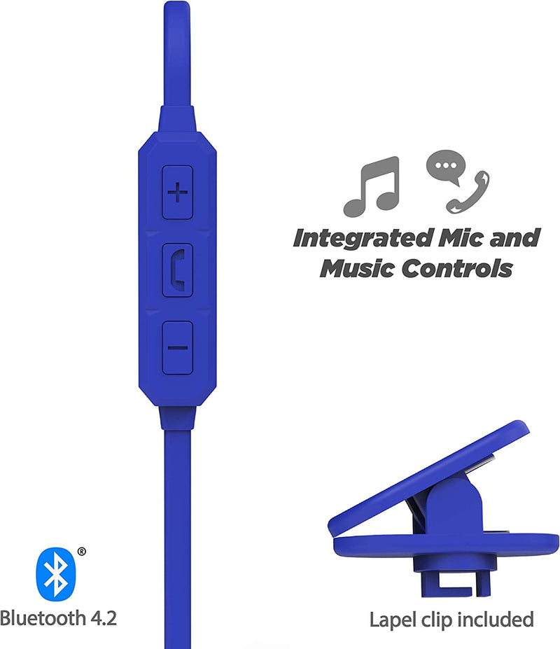Scosche BT100BL Bluetooth Wireless Earbuds with Mic & Music Controls