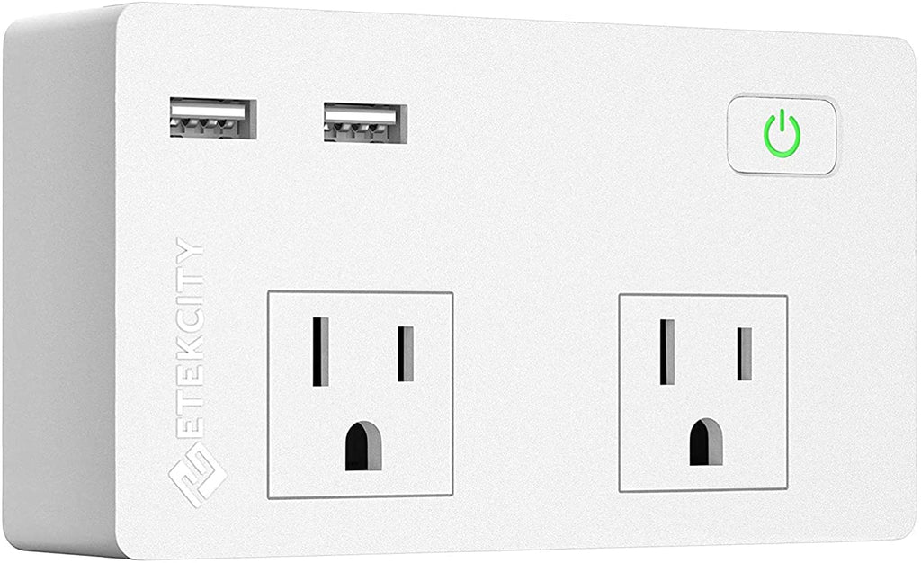 Etekcity Wall Surge Protector Power Strip 2 USB Charging Ports - White
