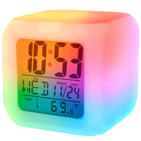 iTD Gear 7 Color LED Digital Alarm Clock w/Temperature