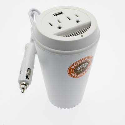 The Original PowerCup 200 Watt 2-Outlet/1 USB Car Power Inverter