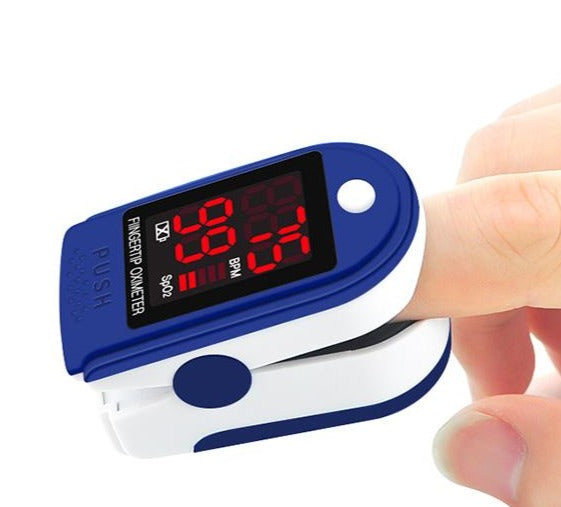 Portable Finger Pulse Oximeter with OLED Display Monitor Finger, Heart Rate Monitor - Blue