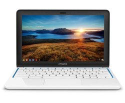 HP 11-1101 Chromebook 11.6" Display 1.7GHz 2GB 16GB Chrome OS  in White and Blue