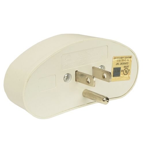 3-Outlet Grounded Tap Adapter w/Built-in Night Light (White)