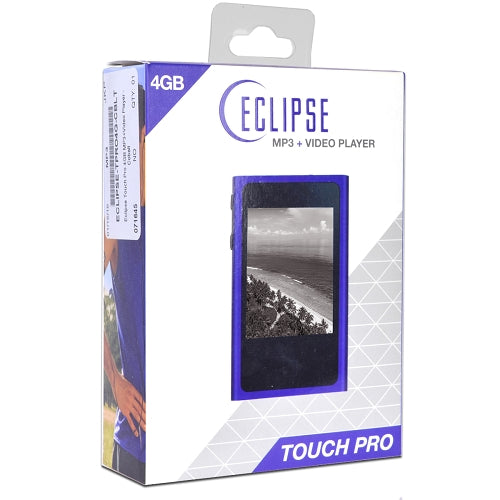 Eclipse Touch Pro 4GB MP3 USB 2.0 Digital Music/Video Player w/FM & 2.4" LCD (Cobalt)