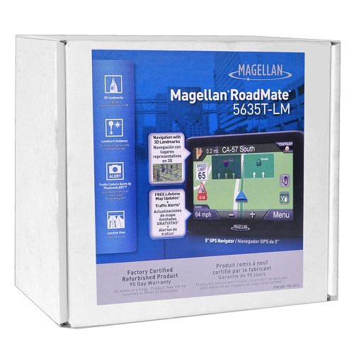Magellan RoadMate 5635T-LM 5.0" Touchscreen Portable GPS System w/North American Maps & Lifetime Map Updates/Traffic