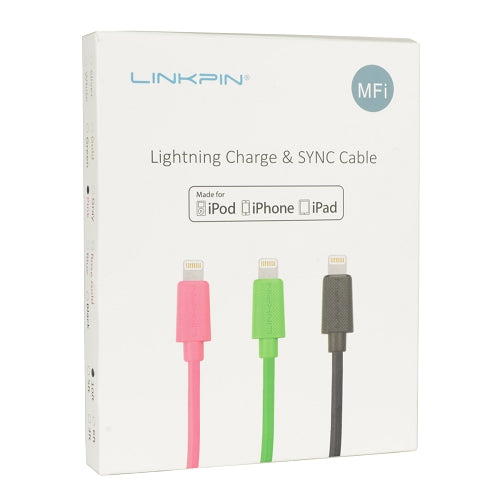 10' LinkPin MFi Lightning to USB Charge/Sync Cable - For Apple Devices with Lightning Connector (Pink)