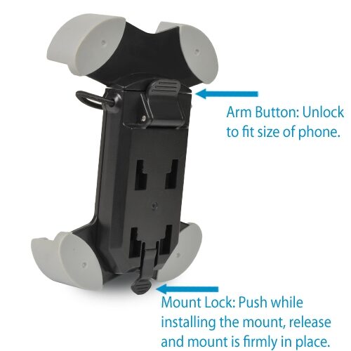 Universal Smart Phone Bike Handlebar Mount for 3.5-5.5" Phones (Gray)