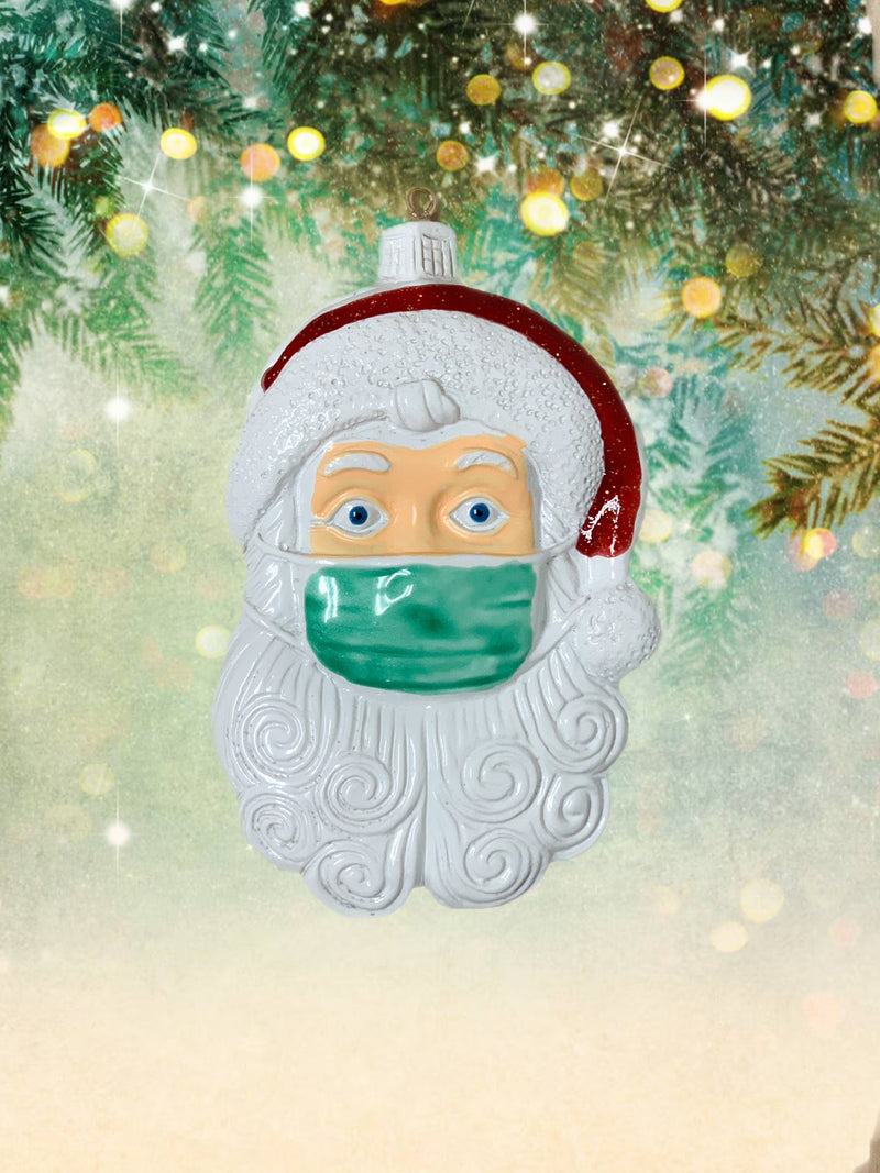 Santa Christmas Facemask Ornament 2020