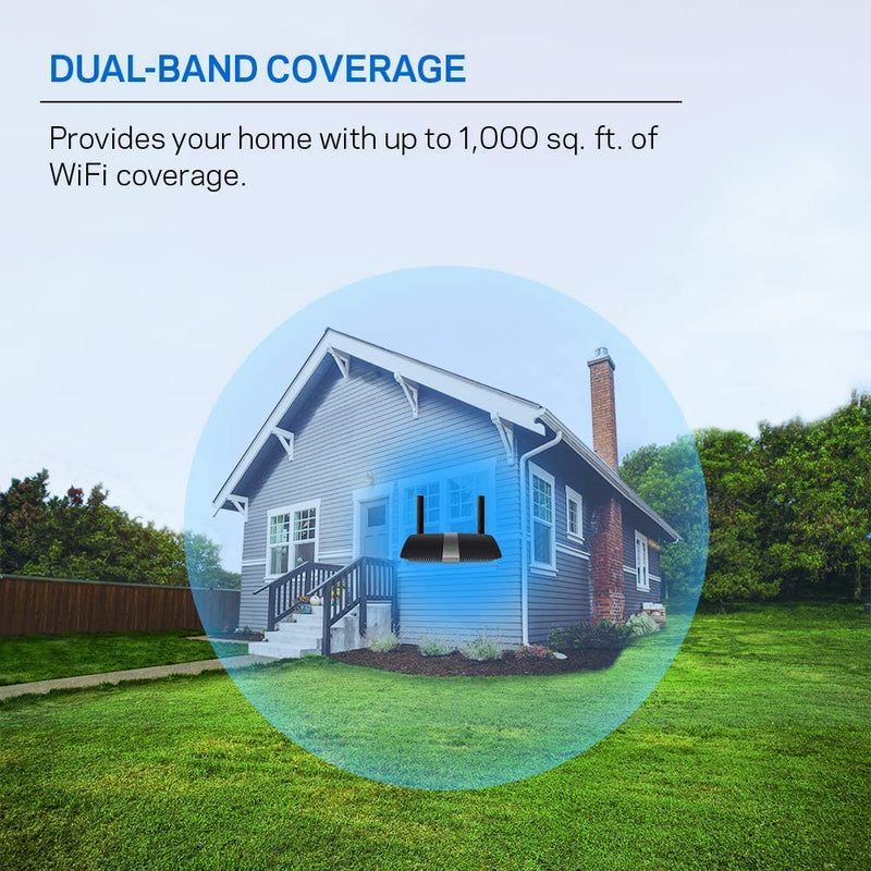 Linksys EA6350 AC1200 Dual Band Smart Wi-Fi Wireless Router Black - Renewed