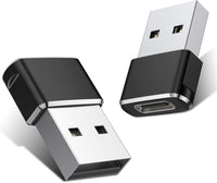 USB C Female to USB Male Adapter for iPhone 11 12 Mini Pro Max, Airpods iPad 8th, Samsung Galaxy and more - Pack of 2
