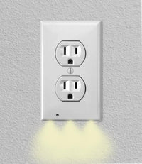 10 Pack: iTD Gear Wall Outlet Coverplate w/ LED Night Lights (Auto on/off)