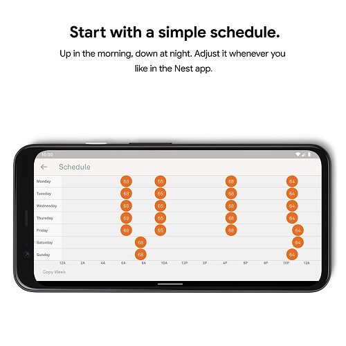 Google Nest Thermostat E - Programmable Smart Thermostat for Home - 3rd Generation (White)