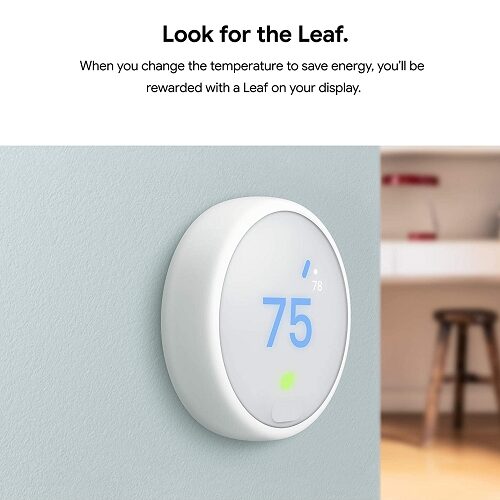 Google Nest Thermostat E - Programmable Smart Thermostat for Home - 3rd Generation (White)