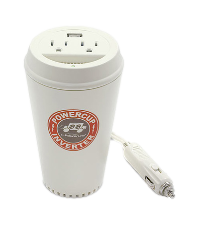 The Original PowerCup 200 Watt 2-Outlet/1 USB Car Power Inverter