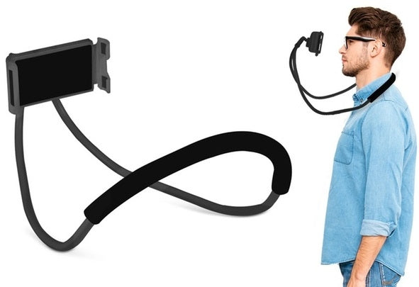 iTD Gear Flexible & Adjustable Neck Hanging Cell Phone Mount Holder for Universal Mobile Devices