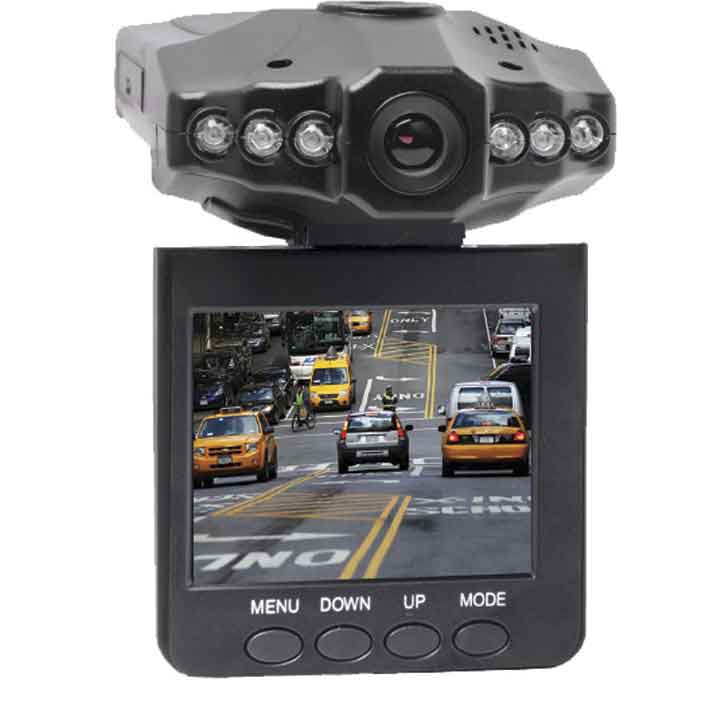 Coby 2.5-Inch Swivel Screen 1080P Car DashCam and DVR Box in Black
