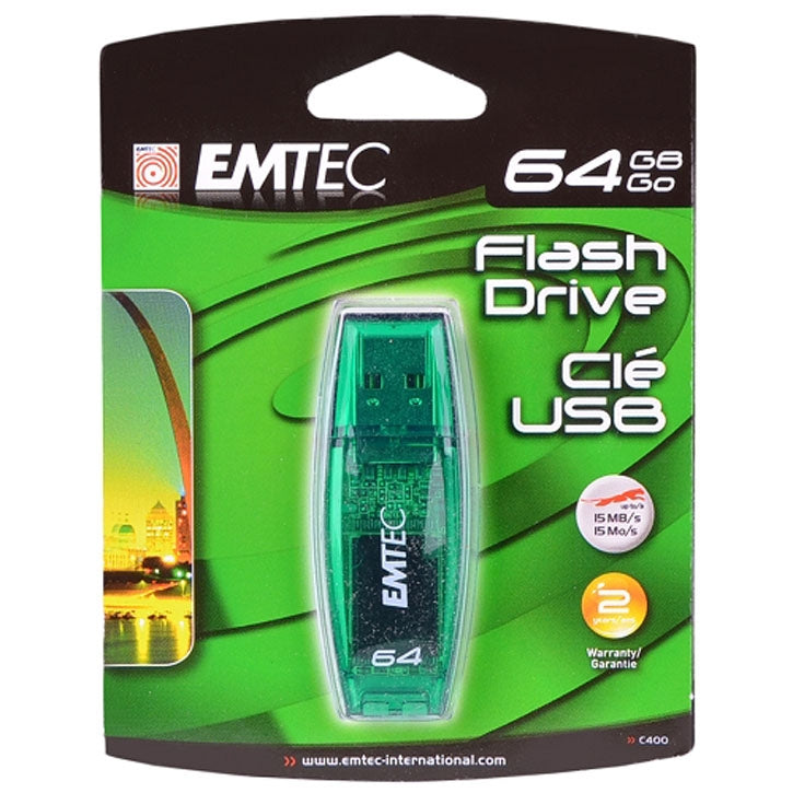 Emtec C400 Candy Series 64GB USB 2.0 Flash Drive in Green