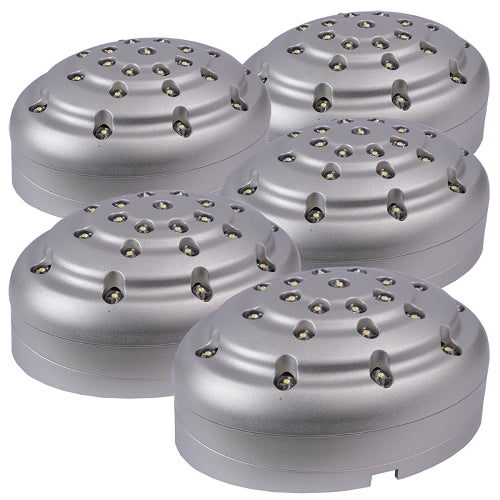 AmerTac Amerelle LED Accent Puck Lighting Kit with 5 LED Lamps in Nickel