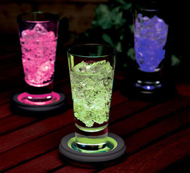 LED Multi-Color Flashing/Changing Light Coaster for Bottles, Cups, Glasses