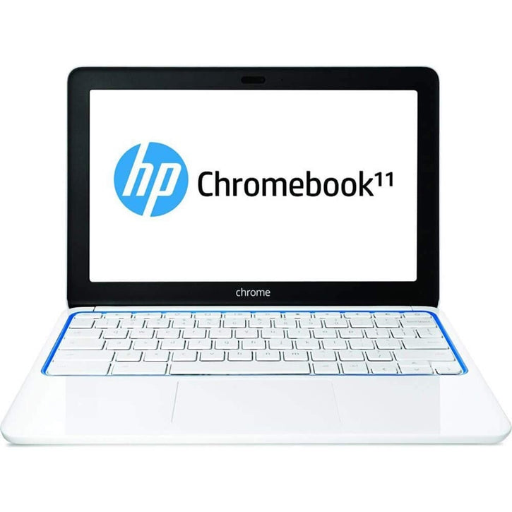 HP 11-1101 Chromebook 11.6" Display 1.7GHz 2GB 16GB Chrome OS  in White and Blue