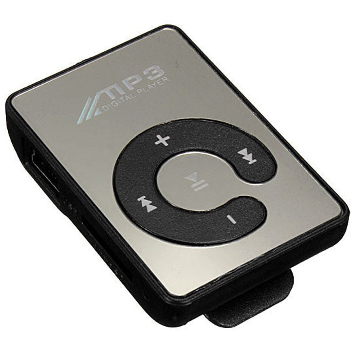 MP3 Player w/SD Card Expansion Slot & Mirror Front in Black