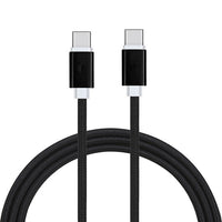 2 Pack: USB Type C 6 Foot Nylon Braided Data Sync & Charging Cables in Black