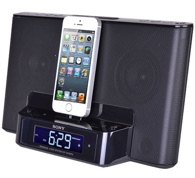 Sony ICFCS15IPN Black iPhone 6/6 Plus/iPod Clock Radio Speaker Dock