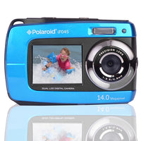 Polaroid Waterproof Camera IF045-BLU 14MP 5x Digital Zoom w/1.8" Front & 2.7" Rear Displays (Blue)