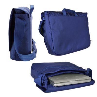 Case Logic 14.1" Laptop and iPad Messenger Bag MLM-111 - Ink - Nylon w/Shoulder Strap