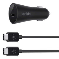 Belkin USB Car Charger and USB Type-C Cable in Black