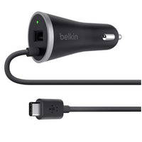 Belkin USB-C Car Charger with 4-Foot Hardwired USB-C Cable