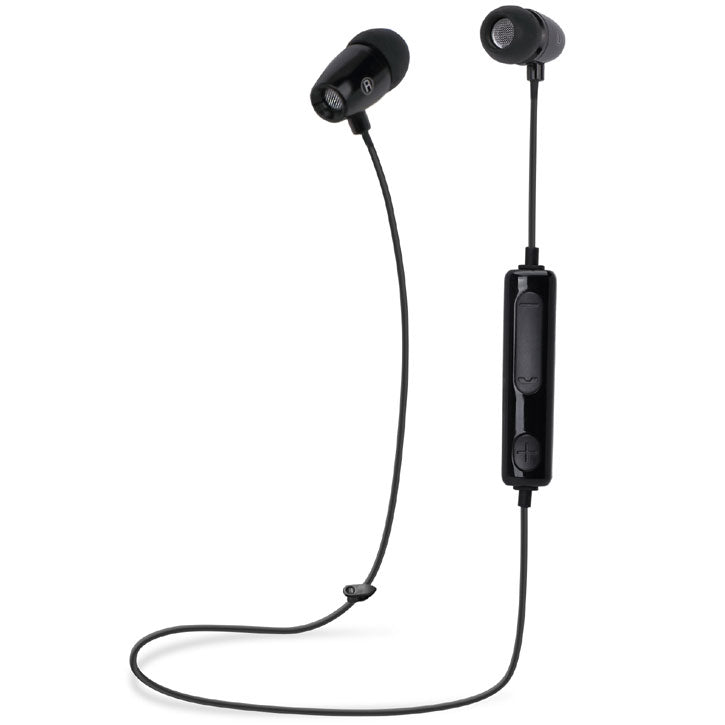 iTD Gear Metal Bullet In Ear Bluetooth Stereo Headphones in Black