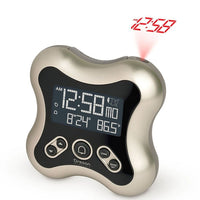 Oregon Scientific RM331P Projection Atomic Time Alarm Clock with Temperature Calendar for Home Office Bedroom in Titanium