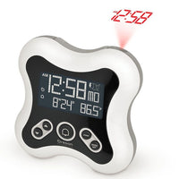 Oregon Scientific RM331P Projection Atomic Time Alarm Clock with Temperature Calendar for Home Office Bedroom in White