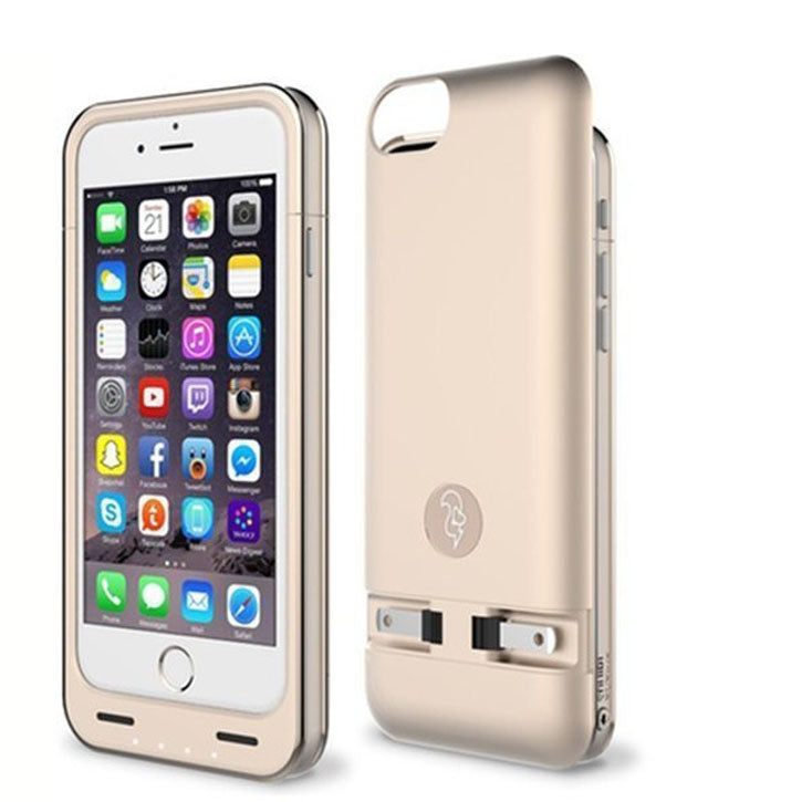 Squirl MFI Apple Certified iPhone Extended Battery Protective Case for iPhone 6/6S in Gold
